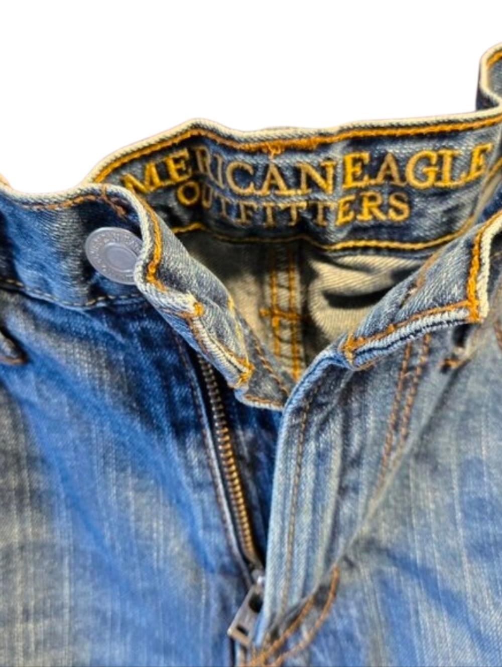 American Eagle Original Straight Jeans Men’s 30x30 Medium Wash 100% Cotton - Picture 3 of 4